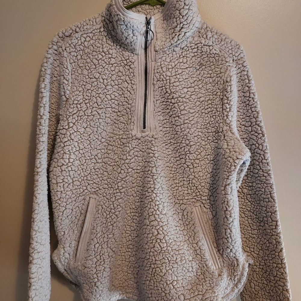 Cozy Sherpa med pullover zip